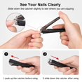 thumbnail image 3 of Nail Clippers with Catcher , 2Pcs Fingernail Clippers Toenail Clippers Set, No Splash Nail Clipper with Nail File Toe Finger Nail Cutter for Men Women and Seniors, 3 of 7