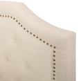thumbnail image 6 of GDF Studio Polaris Contemporary Fabric Tufted Bed with Nailhead Trim, Beige and Black Twin, 6 of 10
