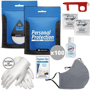 Go2Kits Personal PPE Kit All-In-One Protection Pack for Travel, Office, Work, Hotels and Businesses Wholesale Value (PPE700) 100 Pack