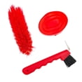 thumbnail image 3 of Almencla Kit de Toilettage pour Chevaux 3 Pcs Quotidien Professionnel Brosse à Sabots Rouge, 3 of 8