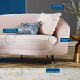 thumbnail image 3 of Modway Echo Performance Velvet Sofa, Multiple Colors, 3 of 8