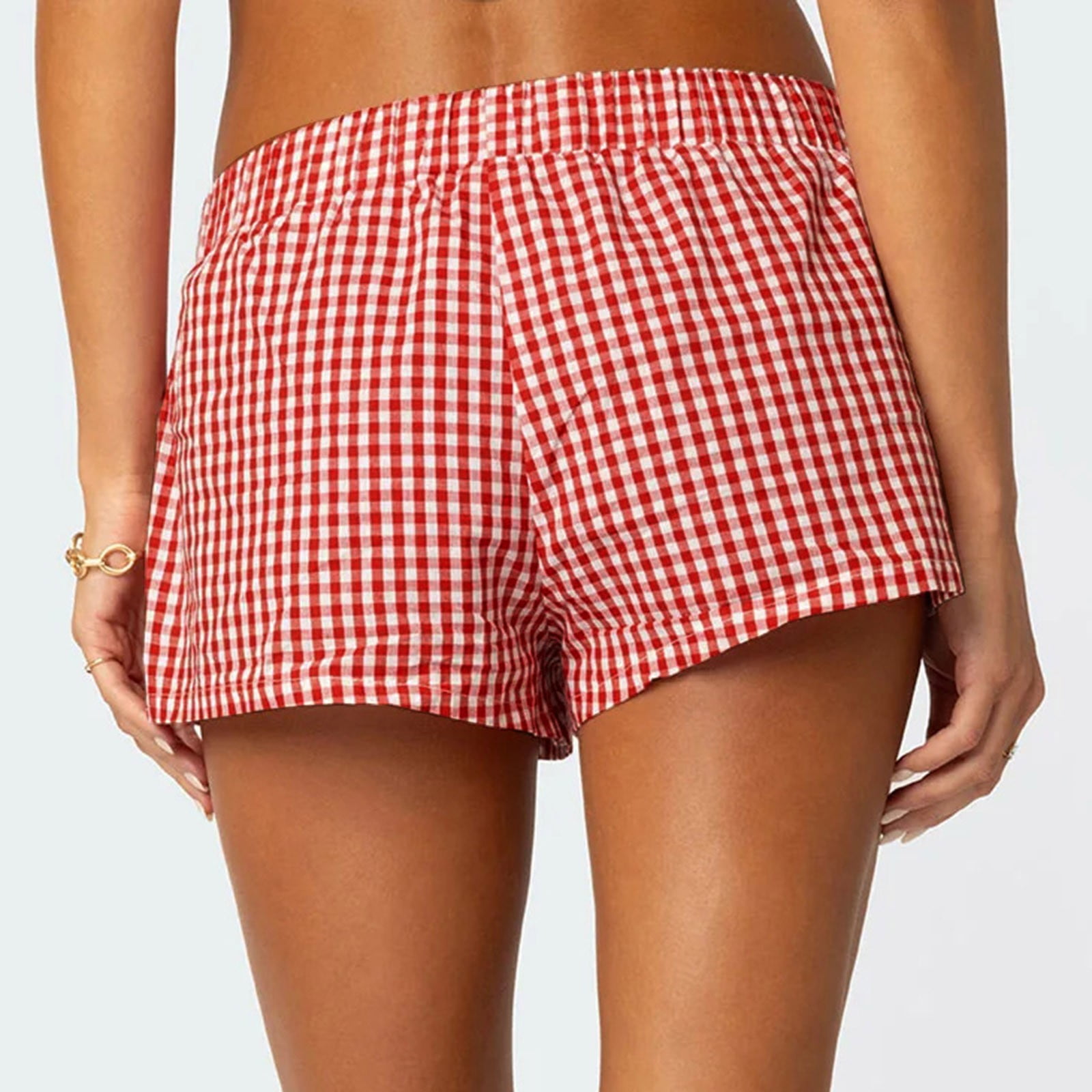 ショートパンツ MSGM Women Shorts  Burmudas 3741MDB11 24762518 Red Cotton shorts with openwork details - Women | MANGO USA