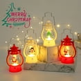 thumbnail image 3 of Navidad llevó la luz de la linterna con pilas árbol de Navidad decoración de Papá Noel, una linterna blanca del muñeco de nieve, 3 of 5