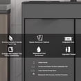 thumbnail image 3 of Stainless Steel Utility Sink with Cabinet, Freestanding Laundry Room Sink, Freestanding Outdoor Sink Cabinet with Pull-out Faucet, Vanity with Storage Cabinets, Suitable for Indoor and Outdoor, 3 of 8