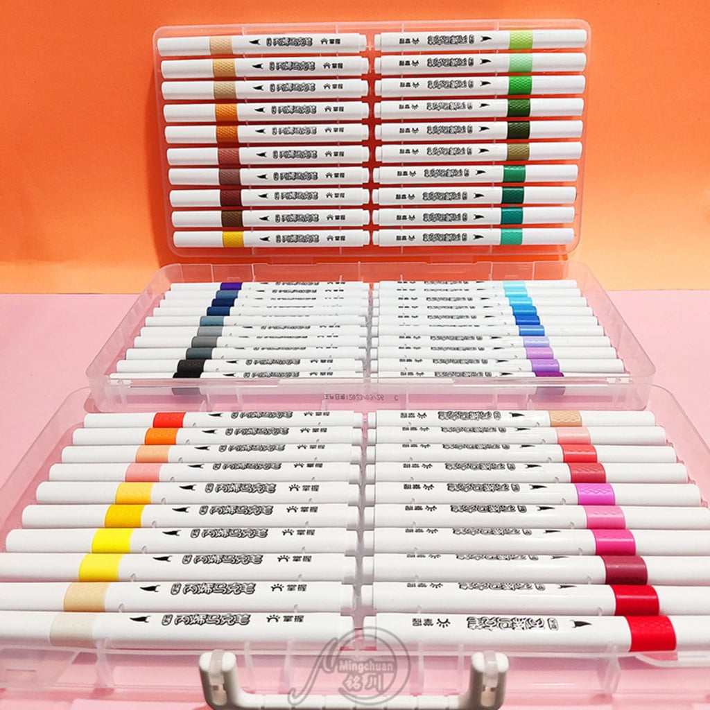 12 Color Acrylic Paint Pen Brush Tip for Journaling Drawing on Paper Stone Rock