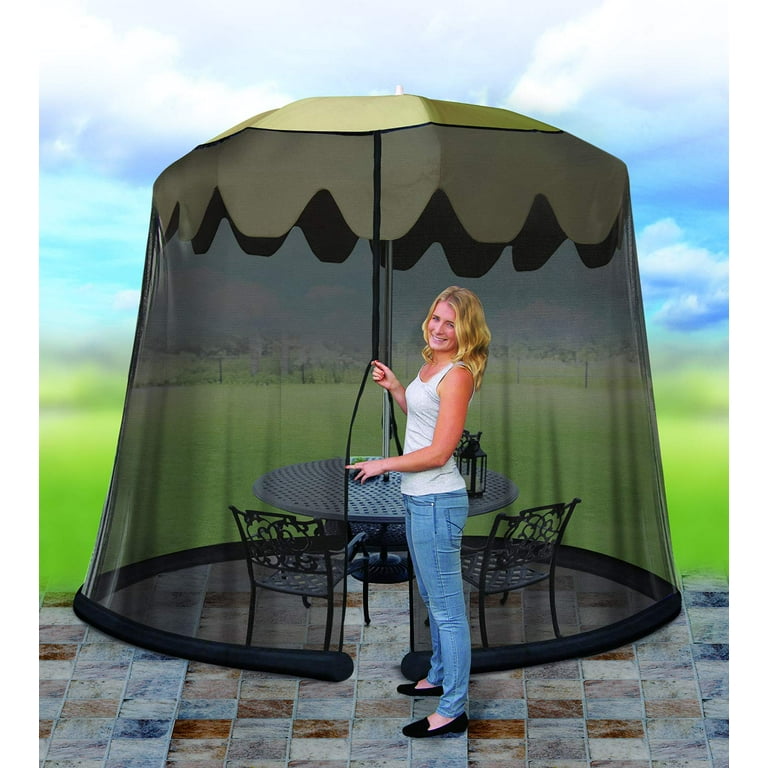 IdeaWorks Patio Outdoor Net Enclosure 11' Bug-Free Umbrella