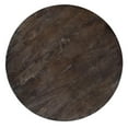 thumbnail image 2 of Bowery Hill Modern Carved Round Cocktail Table in Brown Wood, 2 of 3