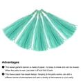 thumbnail image 4 of Uxcell 20Pcs Green Tassel Garland Banner w Rope for Wedding Birthday Party Decoration, 4 of 6