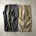 thumbnail image 5 of Big & Tall Straight Stretch Cargo Pants Four Utility Pockets Daily Work Pants S-XXL, 5 of 8