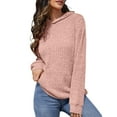 thumbnail image 3 of Besolor Women's Sweaters Hoodies Long Sleeve Casual Hooded Sweatshirts Pullover Tops Fall Winter Clothes, 3 of 8