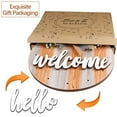 thumbnail image 4 of Cadorn Lighted Festival Welcome Wooden Sign with Replaceable Letters Door Hanging - Creative Festival Decoration Essential, 4 of 9