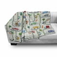 thumbnail image 3 of Cars Soft Flannel Fleece Throw Blanket, Vibrant Children Drawing Cars Driving on the Roads Traffic Urban Themed Design, Cozy Plush for Indoor and Outdoor Use, 60" x 80", Multicolor, by Ambesonne, 3 of 6