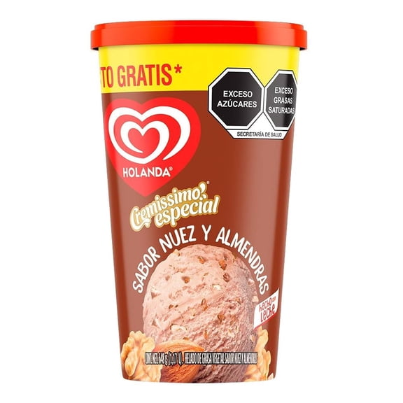 Helado Holanda Cremissimo nuez y almendras 1.17 l