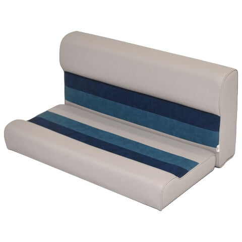 Toonmate Pontoon Boat Bench Cushions 742350 | 36In Gray / Blue (2Pc)