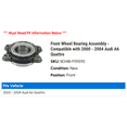 thumbnail image 2 of Front Wheel Bearing Assembly - Compatible with 2000 - 2004 Audi A6 Quattro 2001 2002 2003, 2 of 2