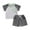 Gray, variant on ShiShine Toddler Boys Girls Summer Clothes Set Cotton Color Block Short Sleeve T-shirt Tops & Shorts Set 2Pcs Summer Outfits