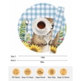 thumbnail image 6 of 13 Inch Round Placemats Set of 4, Groundhog Day Non Slip Heat Insulation PP Table Mats, Blue Plaid Sunflower Spring Floral Washable Place Mats for Kitchen Dining Party Table Decor, 6 of 7