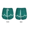 thumbnail image 5 of Xecao's ECG Wave for a double-layer running short for women, perfect for gym, tennis, and more, featuring a convenient pocket., 5 of 9