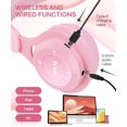 thumbnail image 3 of scorking Auriculares Bluetooth para niños, auriculares inalámbricos Bluetooth 5.3 para niños, micrófono incorporado, uso cómodo y sonido HD, auriculares para niños y niñas, viajes escolares, tableta i, 3 of 5
