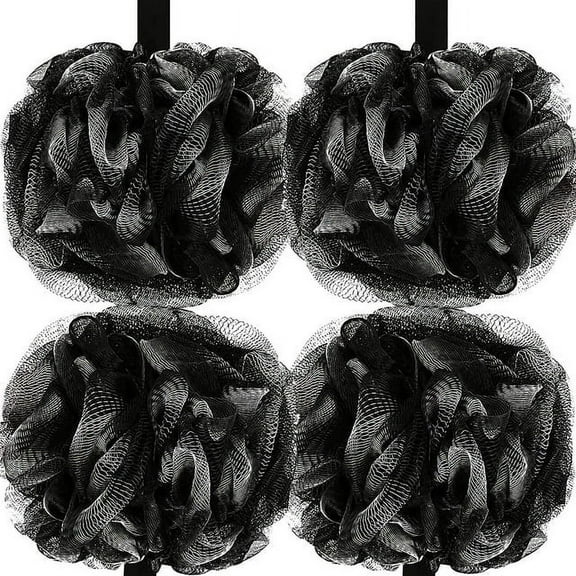 Shower Loofah Sponge 4Pack,Body Wash Scrubber Exfoliator Loofa,Men Women Bathing Accessorie