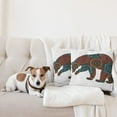 thumbnail image 4 of Ambesonne Animal Throw Pillow Cover 2 Pack, Bear Circles Dots, 24", Multicolor, 4 of 7