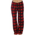 thumbnail image 5 of Huresd Pajama Pants Women Low Rise Plush Buffalo Plaid Pj Pants Fleece Fuzzy Women's Pajama Bottoms Red L, 5 of 5
