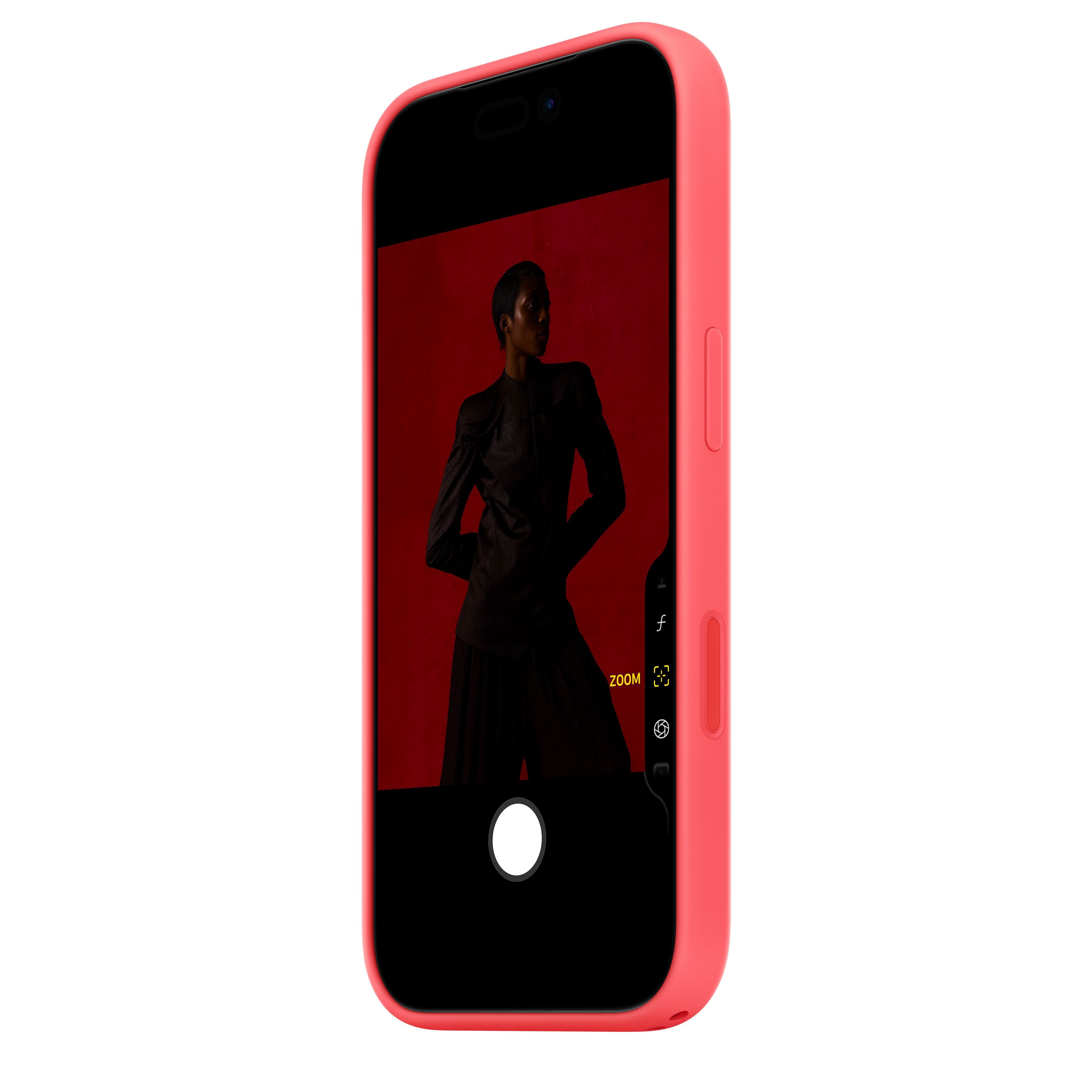 Apple iPhone 17 Pro Silicone Case with MagSafe – Bright Guava