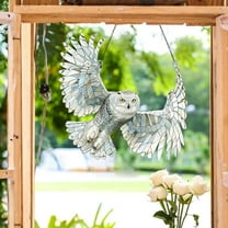 Needhep Sheremart Spirit Birds, Yifare Metal Birds, Acrylic Owl Suncatcher, Winged Cardinal Christmas Ornaments, Acrylic Birds Christmas Decoration Gifts for Bird Lovers (A)