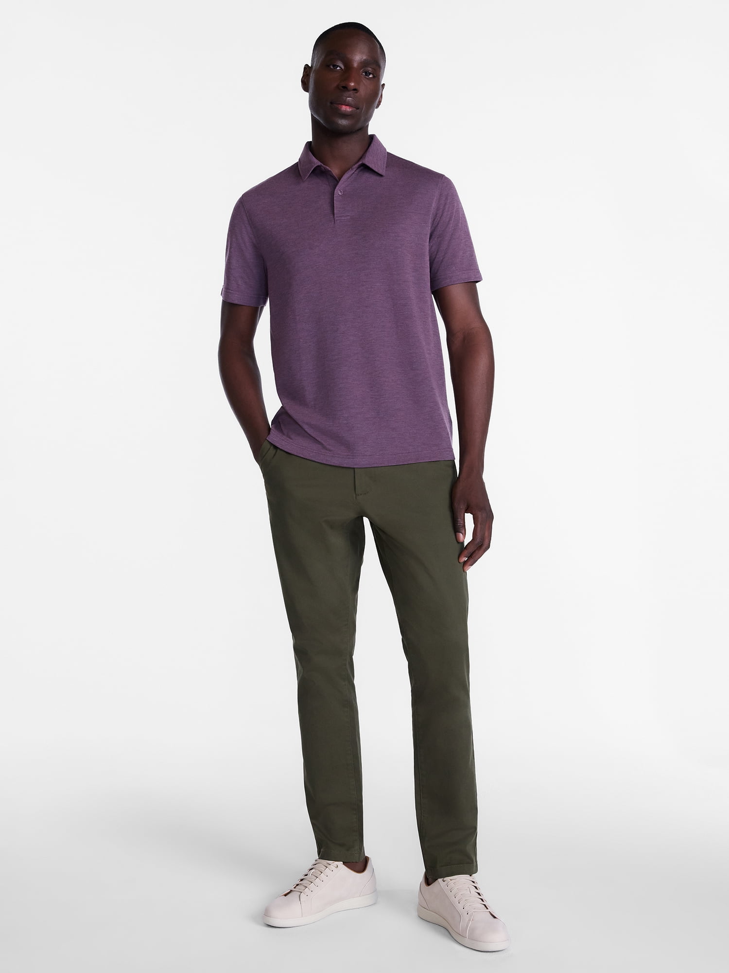 George Men's and Big Men's Double Knit Polo Shirt with Short Sleeves, Sizes S-5XL