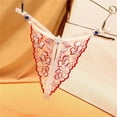 thumbnail image 2 of Women Embroidered Panties Sexy Diamond Belt Adjustable Knot Sexy Open Crotch Thong Panties, 2 of 2