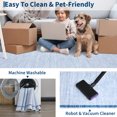 thumbnail image 6 of Garvee 8'x10' Modern Solid Area Rug Washable Line Edge Carpet, Non-Slip Low Pile Indoor Rug for Living Room Bedroom Home Decor, Blue, 6 of 8
