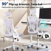 Nexthro Office Chair,Ergonomic Desk Chair with Adjustable Lumbar Support,400 Lbs Mesh Computer Chair High Back with Headrest for Home Office (Lavender)