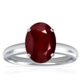 thumbnail image 1 of GemsNY July Birthstone - Traditional Oval Ruby Solitaire Ring (Grade - AA | 2.25cts.), 1 of 4