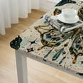 thumbnail image 4 of WYYP Waterproof Resistant Fabric Boho Butterfly Square Tablecloth, Bohemian White and Green Moth Cozy white, 4 of 7