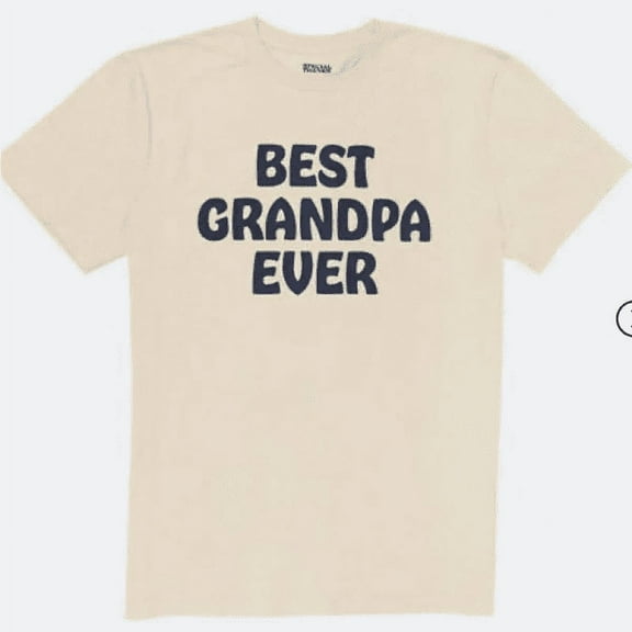 Men's Special Thanks Best Grandpa Ever Short Sleeve Graphic T-Shirt - (Large, Beige)