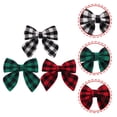 thumbnail image 4 of 3 pcs Lattice Hair Bow Girls Plaid Hair Bows Decorative Children Hair Bow Clips, 4 of 9