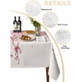 thumbnail image 2 of Cherry Blossoms Table Cloth, Pink Flower Floral Spring Nature Country Waterproof Tablecloth for Square Tables, Reusable Washable Fabric Table Cover for Restaurant Kitchen Dining Tables 60"x60", 2 of 6