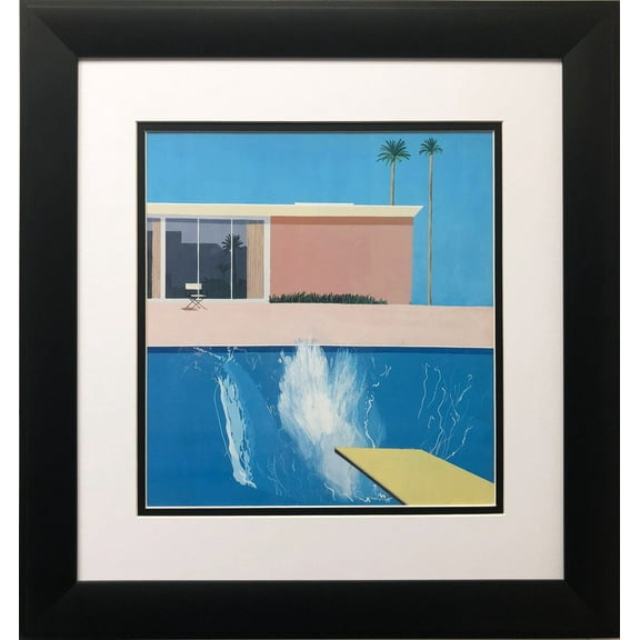 David Hockney "A Bigger Splash" NEWLY CUSTOM FRAMED Book Folio Derived from a David Hockney Book