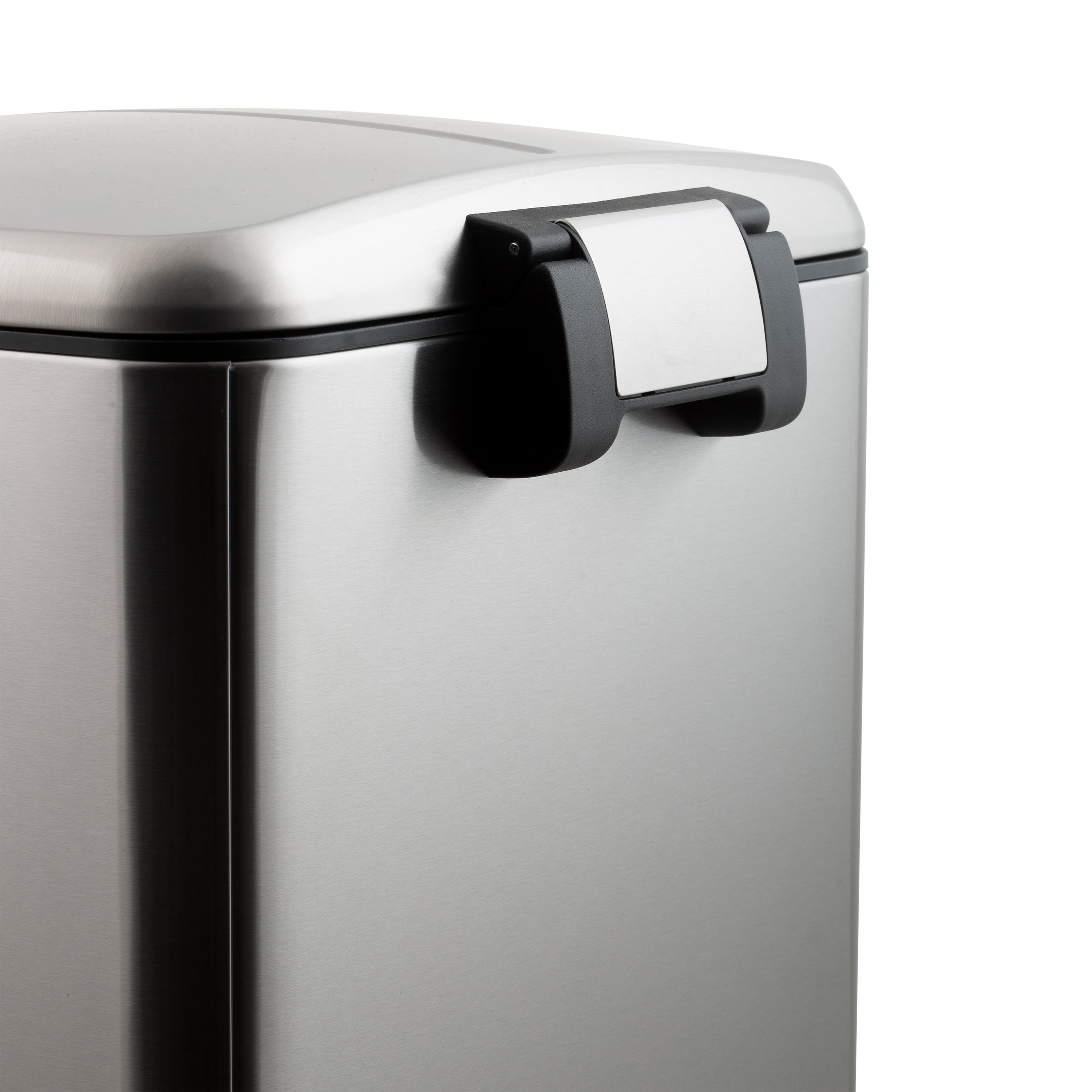 Organize It All 40 L Dual Compartment Recycling Bin, 17.5" x 16.2" x 23.6", Stainless Steel