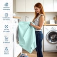 thumbnail image 6 of Twin Size Zipper Fitted Sheet Only – 100% Egyptian Cotton, 600 Thread Count, 12-Inch Extra Deep Pocket, Luxury Sateen Weave Bottom Sheet, Hotel Quality, ( 39" x 75" +12" , Aqua Blue Solid ), 6 of 6