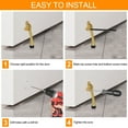 thumbnail image 6 of Huryfox Door Stops - 2-Pack Heavy Duty Door Stops, Non-Slip Rubber, Door Brackets for Bottom of Doors（Gold）, 6 of 10