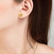 thumbnail image 4 of Pendiente de aro circular vintage dorado personalizado para fiesta boda, 4 of 4