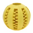 thumbnail image 2 of Bola interactiva de goma de juguetes para mascotas de 5 cm para limpieza de dientes masticables para perros (amarillo) Likrtyny Para estrenar, 2 of 9