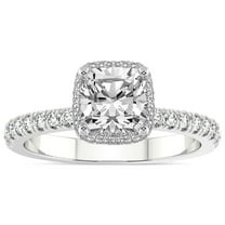 IGI Certified 2 Carat Cushion Shape Lab Grown Diamond Engagement Ring | 14K White Gold | Amarya Secret Double Halo Lab Diamond Ring | FG-VS1-VS2 Quality Friendly Diamonds