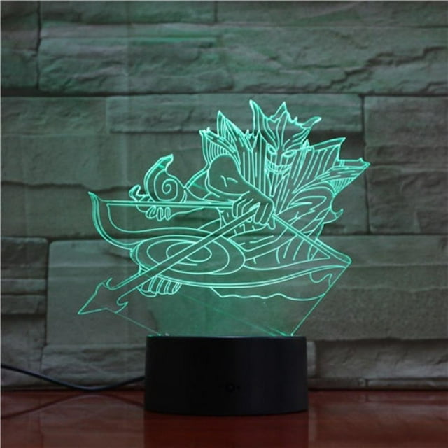 Lámpara de noche Susanoos 3D LED Illusion con color arcoíris
