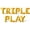 Gold, variant on Letter Balloons - TRIPLE PLAY 16" Inch Alphabet Letters Foil Mylar Balloon 3rd Birthday Party Banner (Red)
