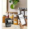 thumbnail image 2 of Label Maker-Barcode Label Printer, Bluetooth Label Maker Machine with Tapes for Small Business,Home Use,Logo,Sticker Printer with 80 Fonts & 300 Templates, Black, 2 of 18