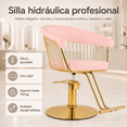 thumbnail image 2 of Silla Circular Gold Estetica Spa Ajustable Giro 360 Rosa Nanofort, 2 of 7