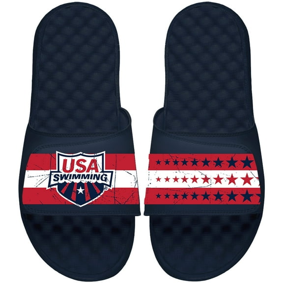 Youth ISlide  Navy USA Swimming Stars and Stripes Slide Sandals