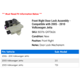 thumbnail image 2 of Front Right Door Lock Assembly - Compatible with 2005 - 2010 Volkswagen Jetta 2006 2007 2008 2009, 2 of 2
